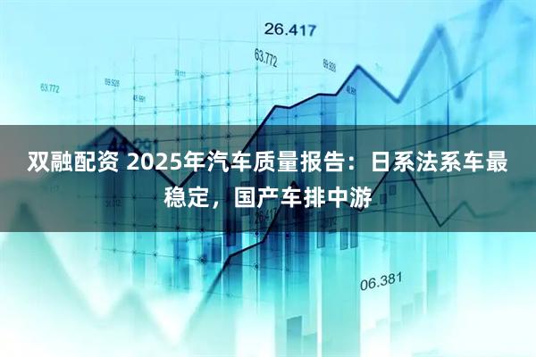 双融配资 2025年汽车质量报告：日系法系车最稳定，国产车排中游