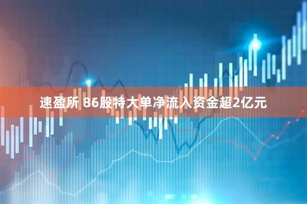 速盈所 86股特大单净流入资金超2亿元