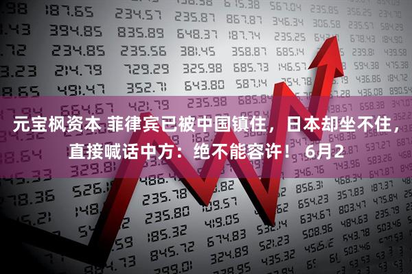 元宝枫资本 菲律宾已被中国镇住，日本却坐不住，直接喊话中方：绝不能容许！ 6月2